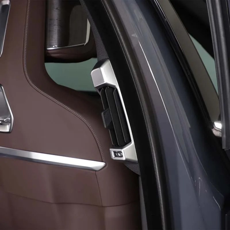

Suetlcoity For BMW 7 Series G70 2023-2025 ABS Car B Pillar Air Conditioning AC Outlet Frame Sticker Cover Trim Car Accessories
