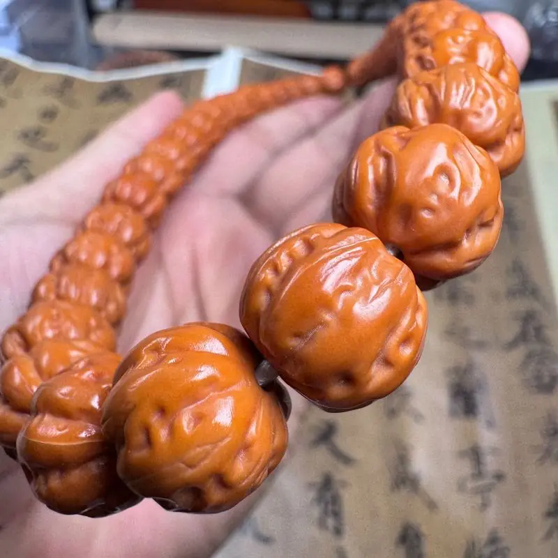 Carved , Hand-Held Monkey Walnut Bracelet, Jingbaleng Magic