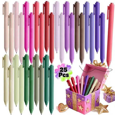 25 Pcs Elegant high-end Morandi Ballpoint Pens Cute Pen Colorful Fancy Gifts Teachers Students Staff Office School Home Gifts