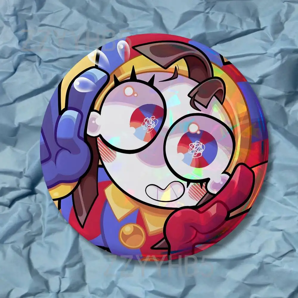 J-Jax P-Pomni TADC Meme Coin Badges Tinplate Round Brooch Custom Anime Role Enamel Pins Gifts for Fans Friends