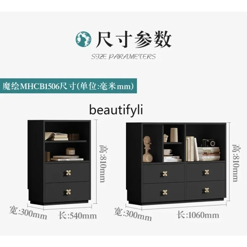 K185 غرفة المعيشة خزانة منخفضة الرجعية الشرفة خزانة ذات أدراج مزيج مجاني Tailstock تلفزيون الملابس الجانبية خزانة #6