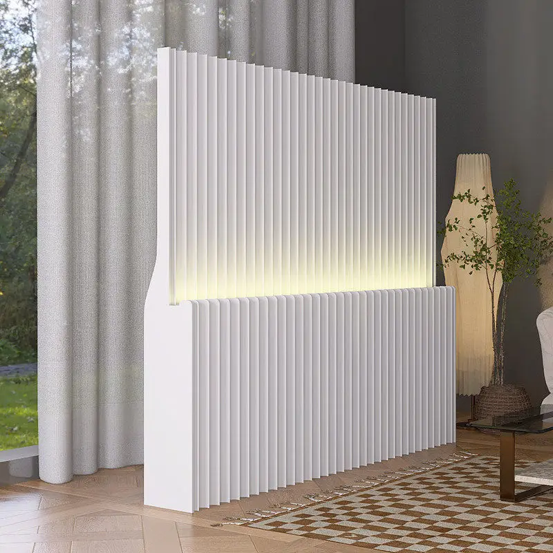 Luminous double-sided modeling screen partition folding and moving, paper wall live stream background, office living room