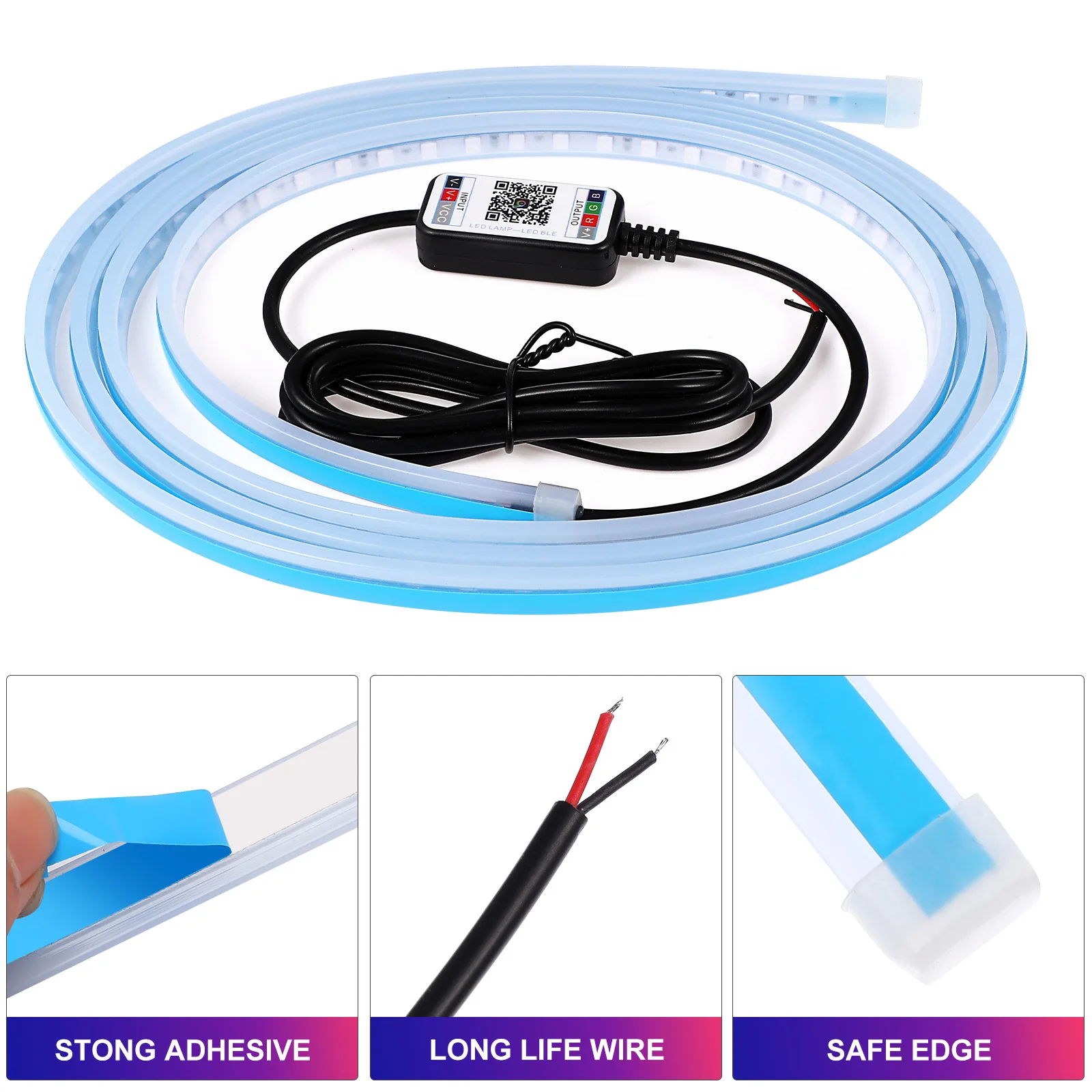 

during The Day Bonnet Light Strip Hood Covers Silica Gel Led Strips for Vehicles