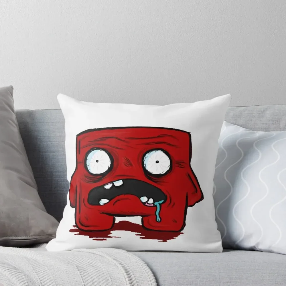 Grotesque Super Meat Boy Throw Pillow christmas decorations 2025 christmas supplies Luxury Pillow Cover pillow