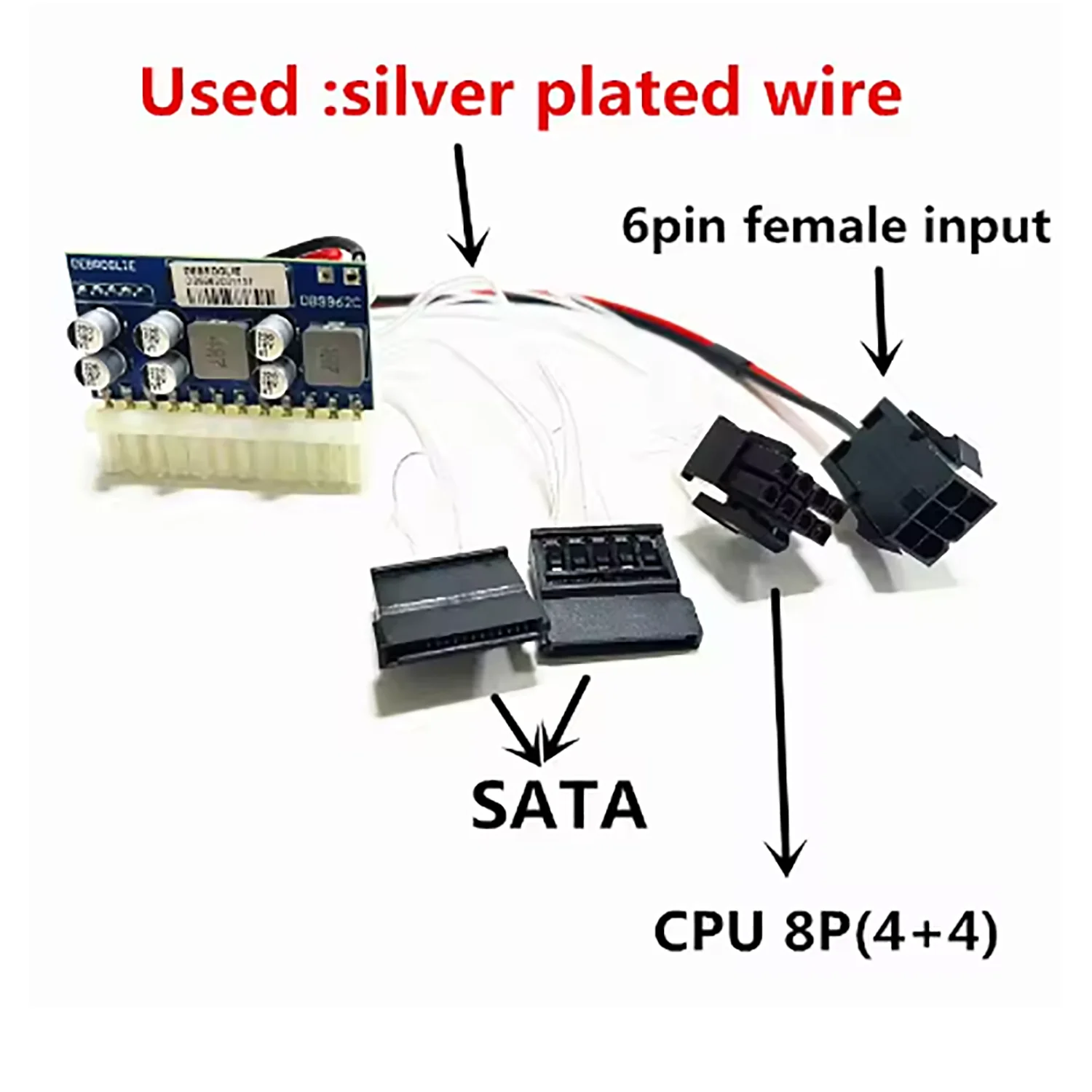 High quality DC-ATX-160W 12V 6pin male input DC-ATX Peak PSU Pico ATX Switch Mini PSU 24pin MINI ITX DC ATX PC Power Supply