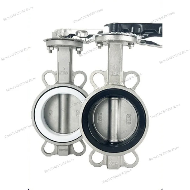 For Manual 304 Stainless Steel Butterfly Valve Valve Handle Clamp   Two-way Butterfly Valve D71X/F