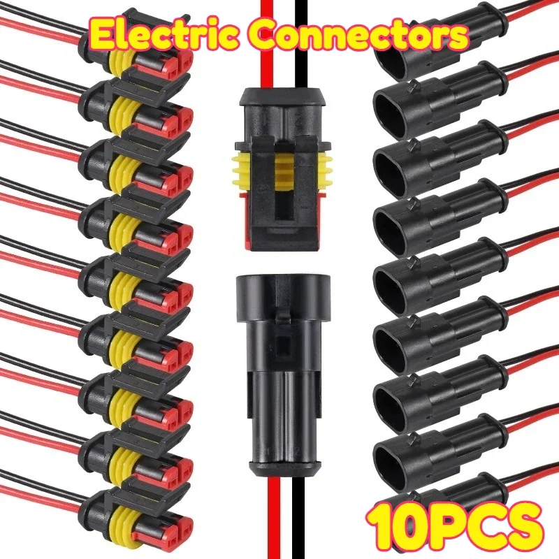 2 Pin Electrical Wire Male Female Connector Plug Waterproof Electrical AC Assembly Automotive Connector Wiring Socket for Cars