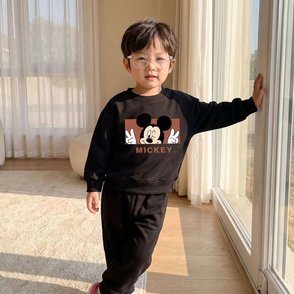 Frühling Herbst Jungen Freizeit-Sweatshirt-Sets Kinder O-Ausschnitt Oberteile und Sporthosen 2-teilige Sets Bequeme Outdoor-Kleidung für Kinder – Detail 9