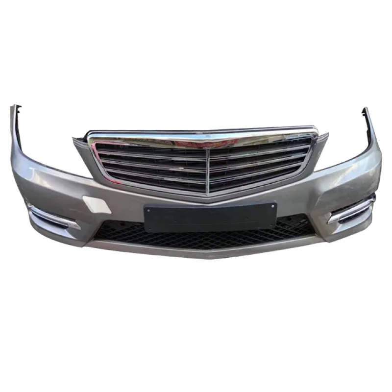 Factory Price PP new material black car front bumper for Mercedes Benz W204 c300 sport c63 with led or fog light