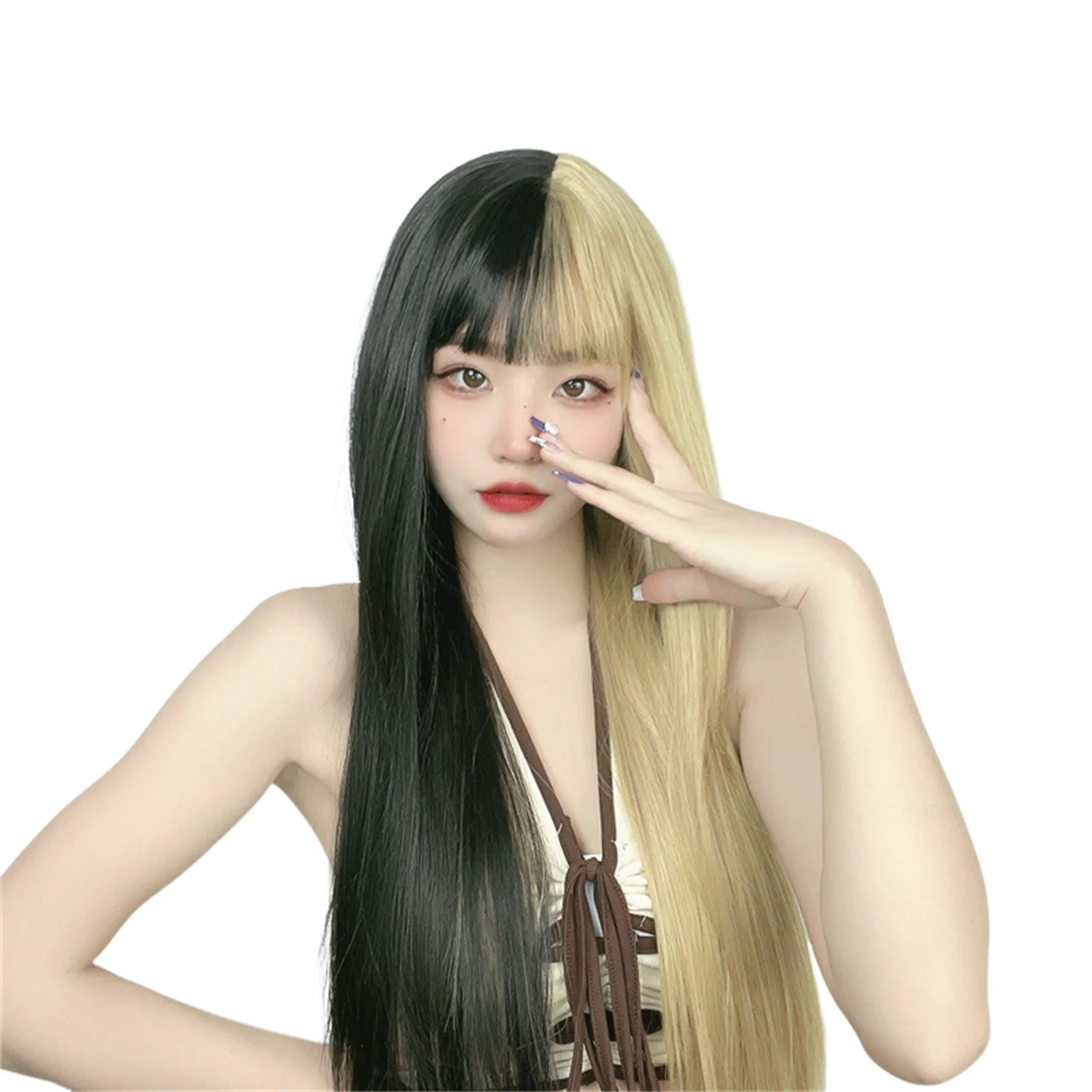 K-12 Cry Baby Cosplay Wig Long Staight Wig  Role Play  Angelita Cosplay Wig