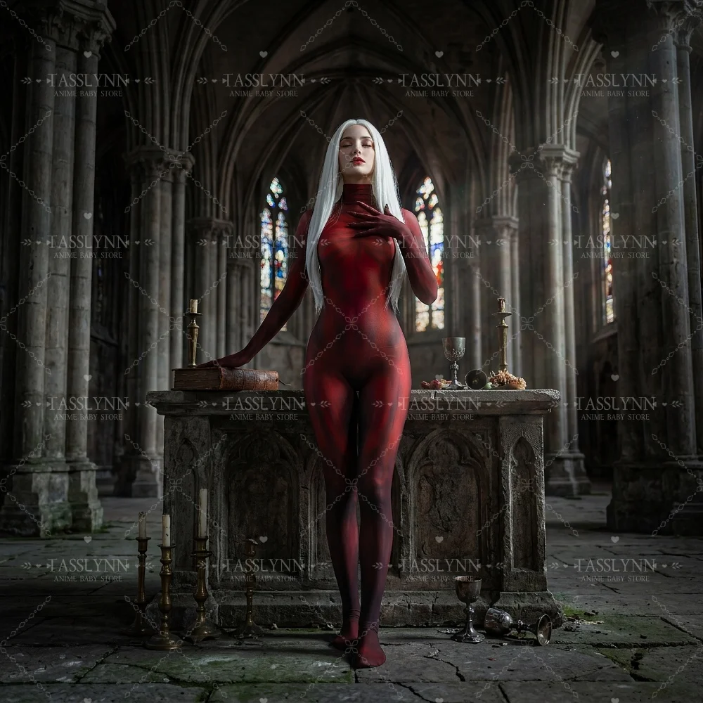 Traje Zentai con Estampado de Músculos de Esqueleto Rojo, Mono de Cuerpo Entero con Textura Humana para Mujer, Disfraz de Terror para Fiesta de Halloween y Cosplay