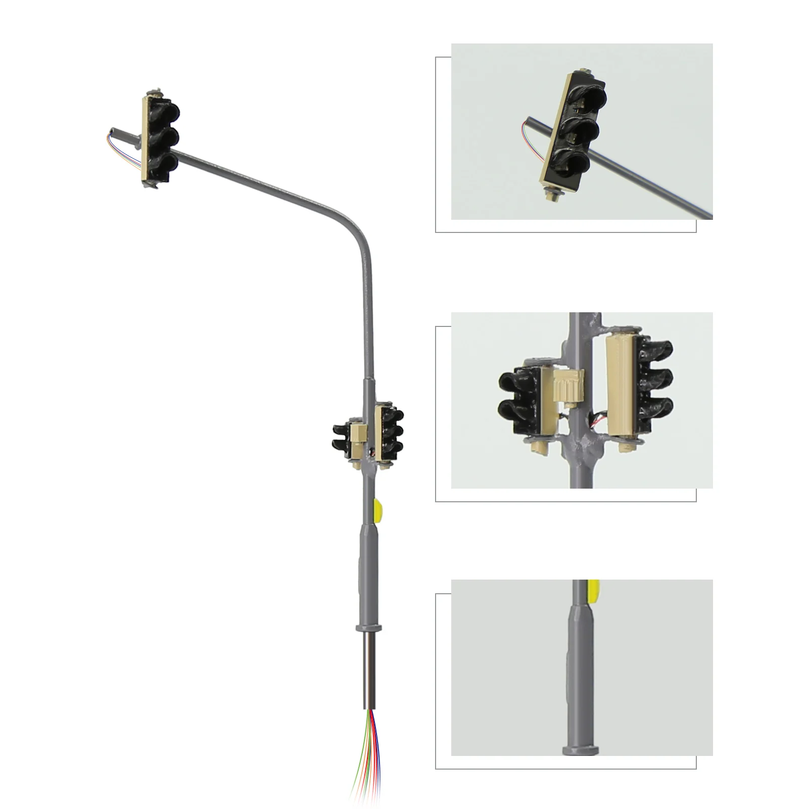 

Evemodel HO Scale N Scale Подвесные светофоры Транспортные средства Пешеходные блоки сигнала для правостороннего или левого дорожного движения Комплект из 2 шт.