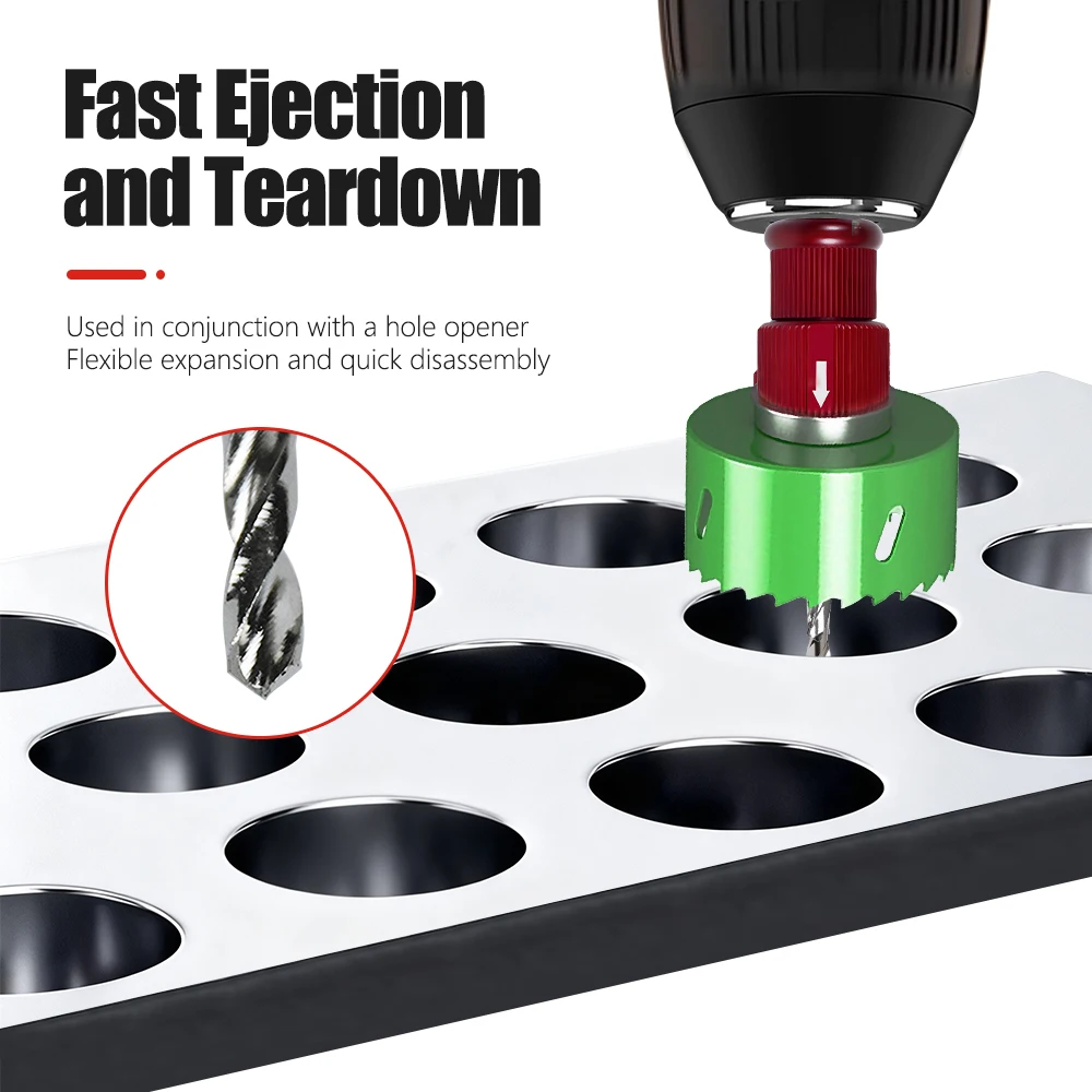 AURWOF Gatenopener Snelsluiting Drijfstang Zeskantschacht Ontworpen voor gebruik met aluminium buizen Stalen buizen Houten planken en PVC