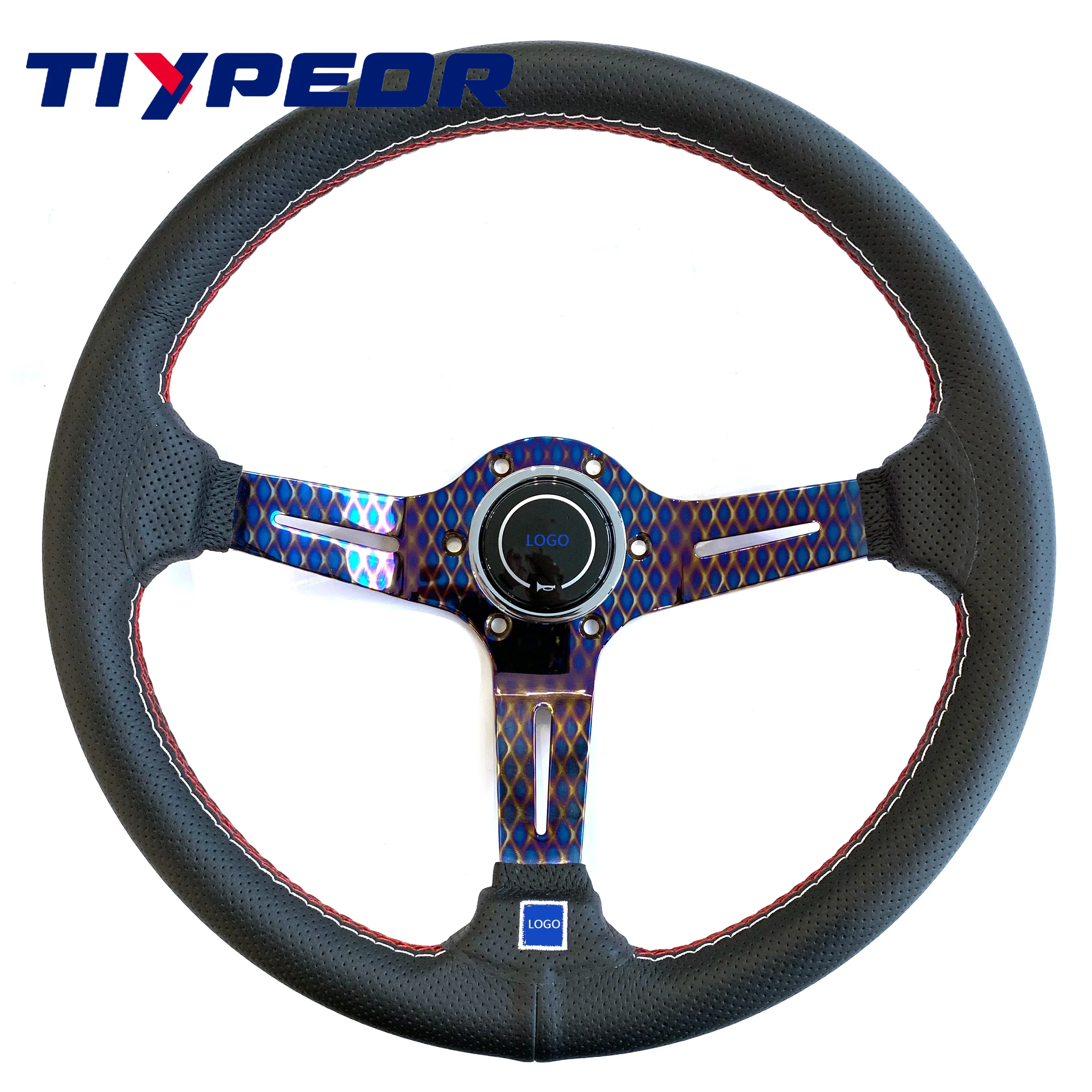 

Tiypeor classic 14 inch 350 microfiber leather Steering Wheel Racing Sports Steering Wheel