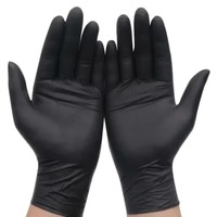 100 Pcs/box Black Disposable Tattoo Gloves Waterproof Nitrile Gloves Latex Powder Free Cleaning Beauty Tattoo Glove Accessories