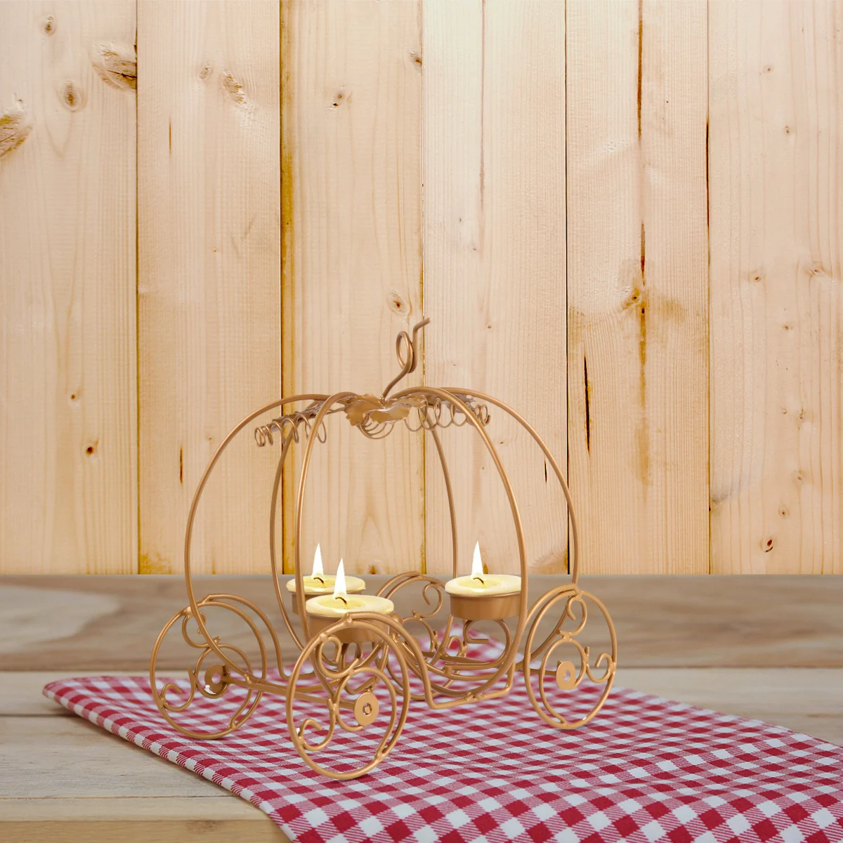

Pumpkin Carriage Holder Golden Iron Halloween Decor For Home Party Events Desktop Decoration Scented Holders Iron