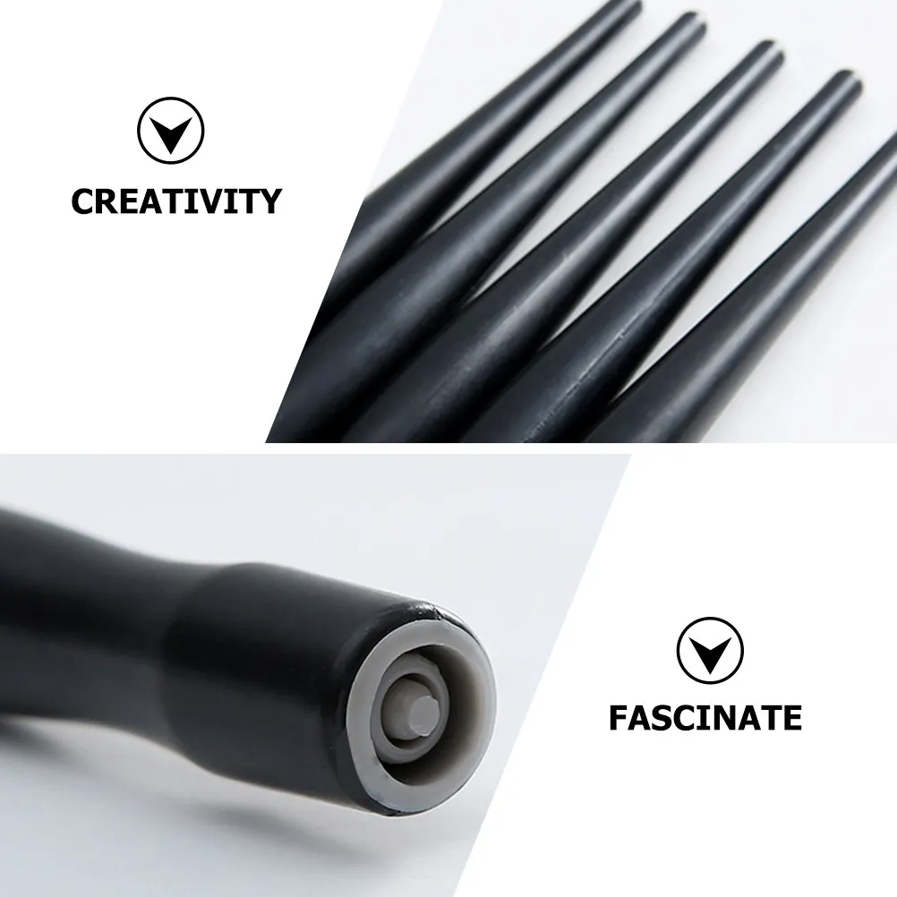 20Pcs Black Cartoon Nib Holder Lightweight Plastic Dip Pen Holder Professional Drawing Supplies Comic Accessory