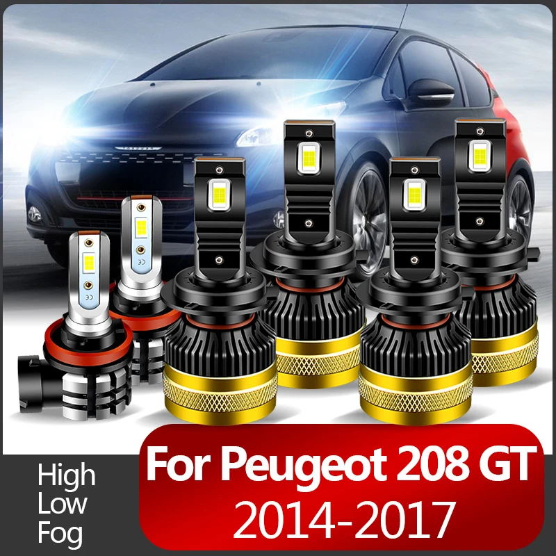 

2 шт. 30000 лм Canbus для Peugeot 208 GT 2014-2017 светодиодная лампа для фар дальнего и ближнего света противотуманные фары высокого качества 6000k автомобильные аксессуары