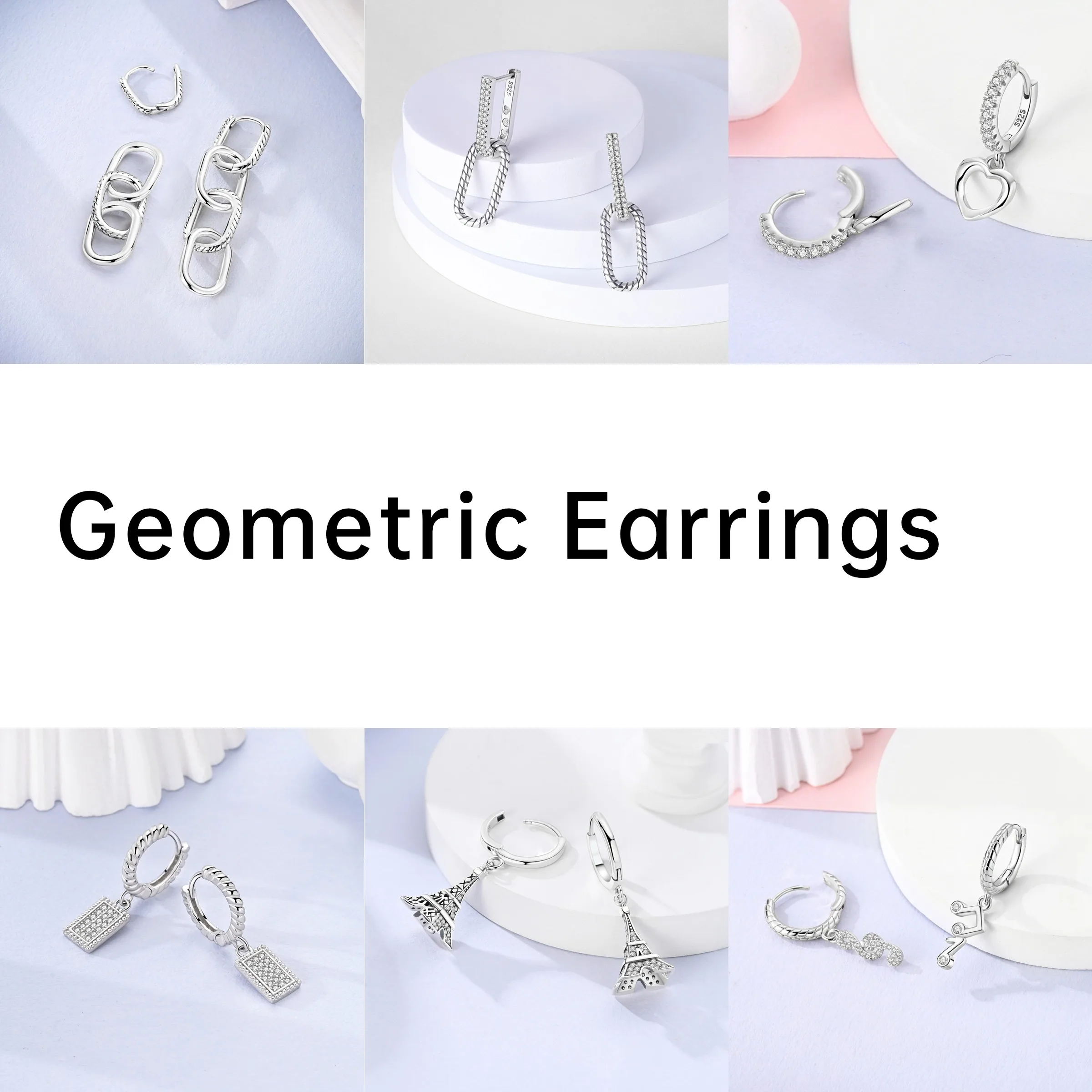 أقراط اللؤلؤ 925 فضة الأصلي تألق الزركون الهندسة غير النظامية الصليب ساحة هوب أقراط للنساء مجوهرات