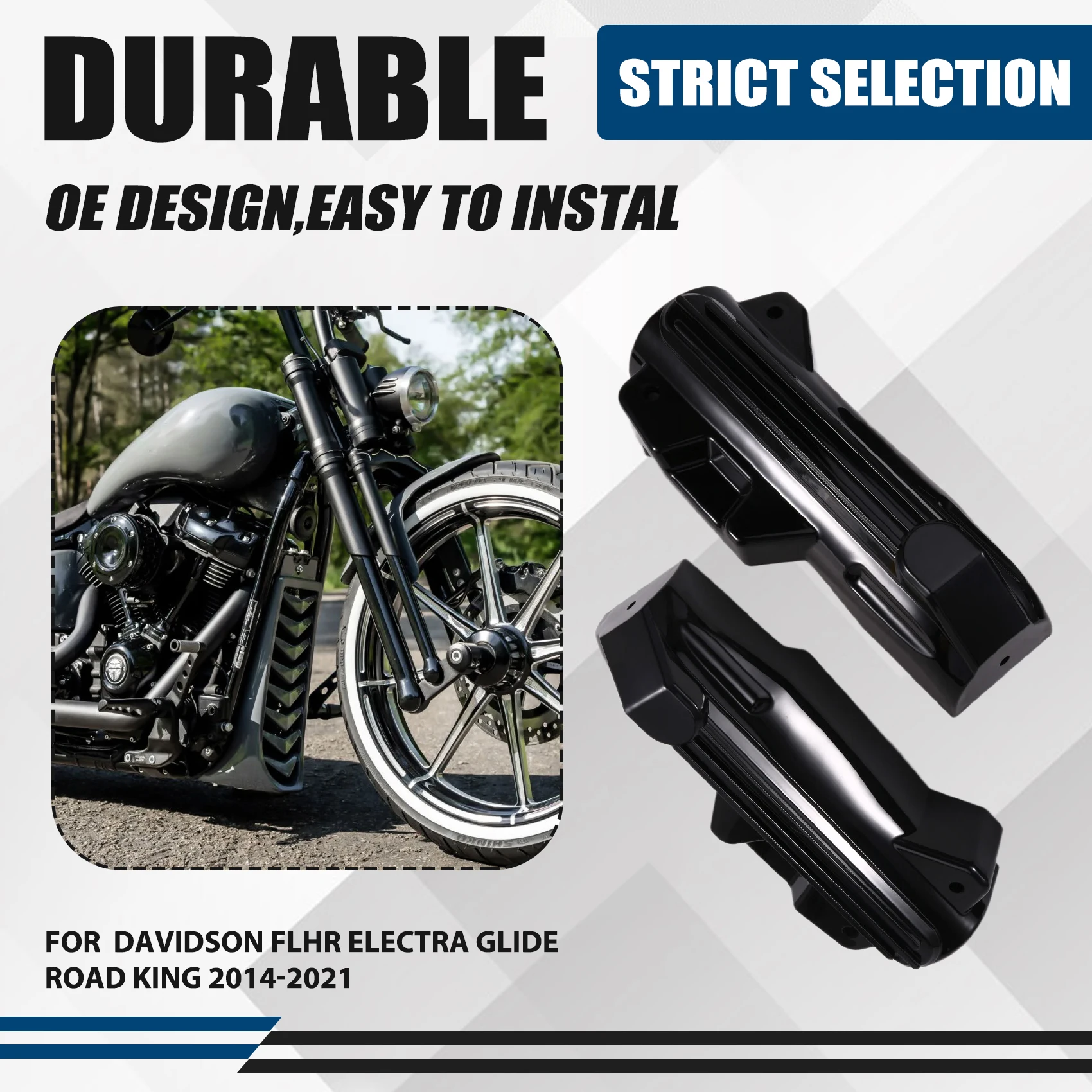 BB-Motorcycle Front Fork Covers Front Fork Shock Absorber Cover For  Electra Glide Road King Street Glide 2014-2022