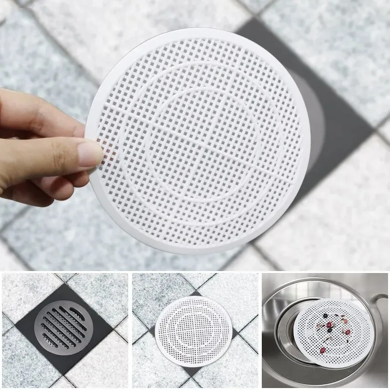 2Pcs Kitchen Sink Filter Shower Floor Drain Anti-clogging Strainer Net Cover Sewer Hair Catcher Stopper for Bathroom Accessories