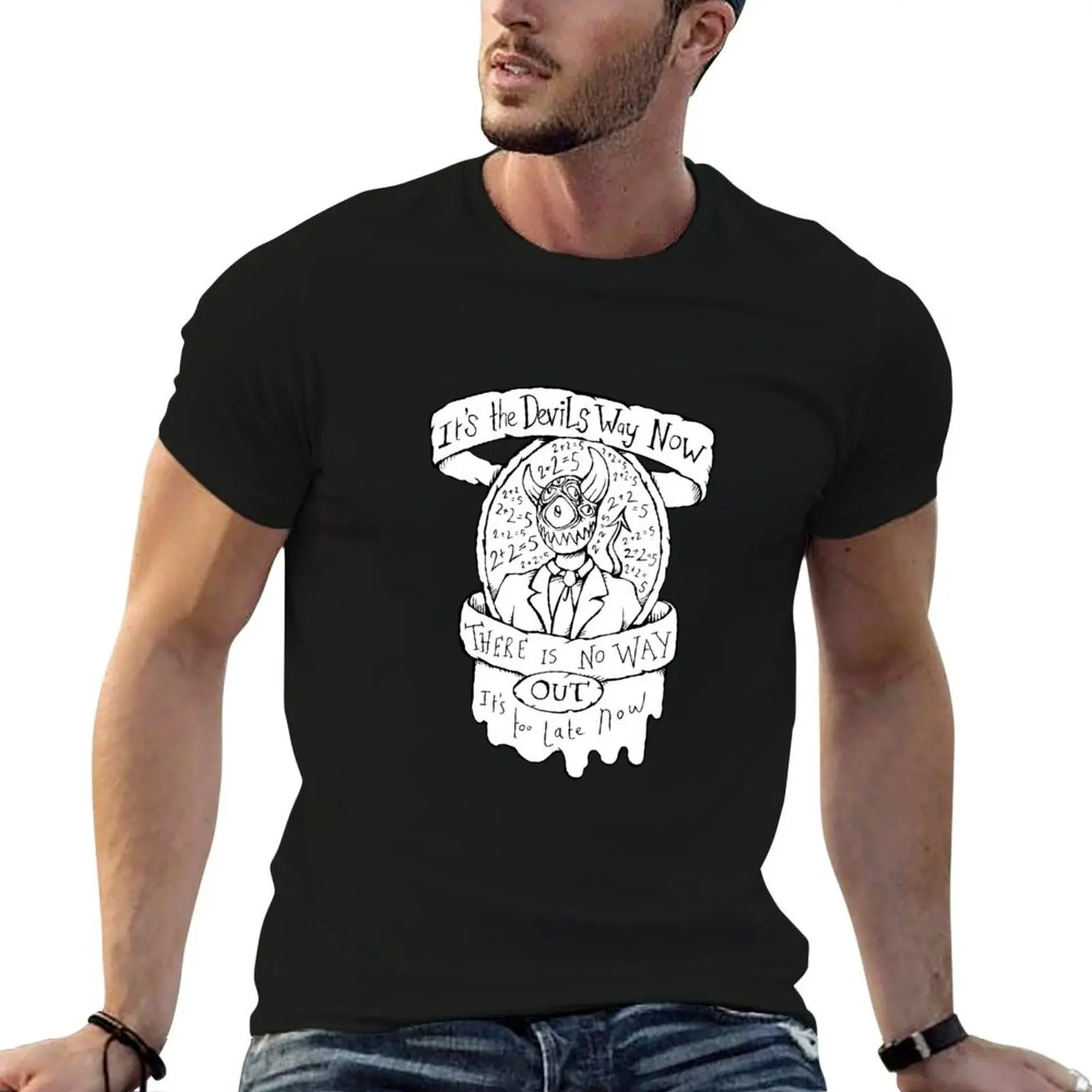 2 مع t = + 5 Radiohead man تي شيرت مضحك قمصان قطنية - - قمصان تي لتي قميص مصور يطبع كلمات 2 #1