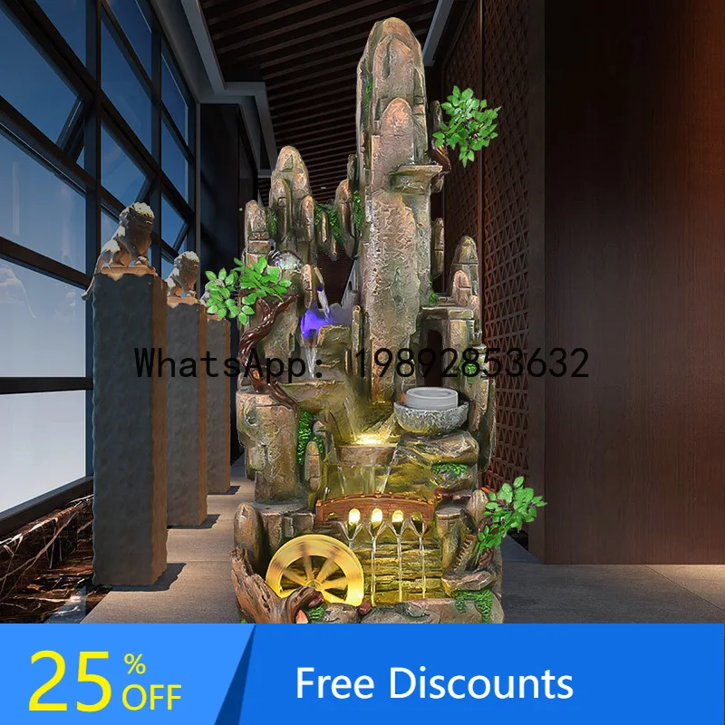 

ZK Rockery Fountain Water Flow Ornament for Living Room Office Tea Room Balcony Water Feature Home Decoration