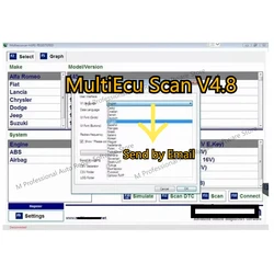 Newest MultiEcu Scan V4.8 R3 Registered Unlimited Multi Ecu Scan for Fiat Can Work with ELM327 install video Registered Unlimite