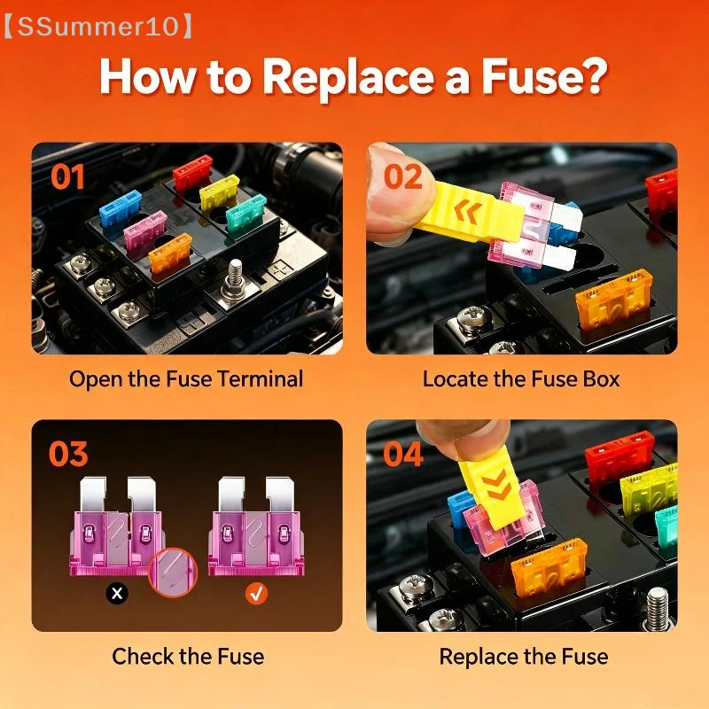 【xxx】Car Fuse Assortment Kit Mini Blade Fuses Automotive Standard Auto Fuses Micro Puller Replacement For RV Camper Boat Truck