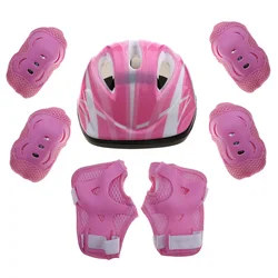 7PCS/Set Knee Elbow Protection Sets Safety Helmet Bicycle Scooter Roller Skating Protective Gear Sets Bike Cycling Wrist Guard