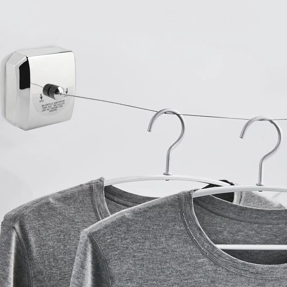 

Telescopic Retractable Clothesline Portable Clothing Hanging Rope Ideal for Hotel Indoor Outdoor Laundry Room Clothes