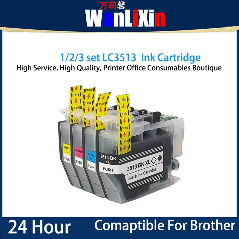 

1/2/3 set LC3513 Ink Cartridge Compatible For Brother DCP-J572DW MFC-J491DW J690DW J890DW Printer