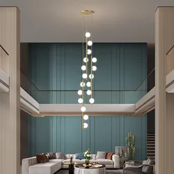 Nordic home decoration, stair chandelier, living room and dining room Pendant lights, ceiling light, indoor lighting