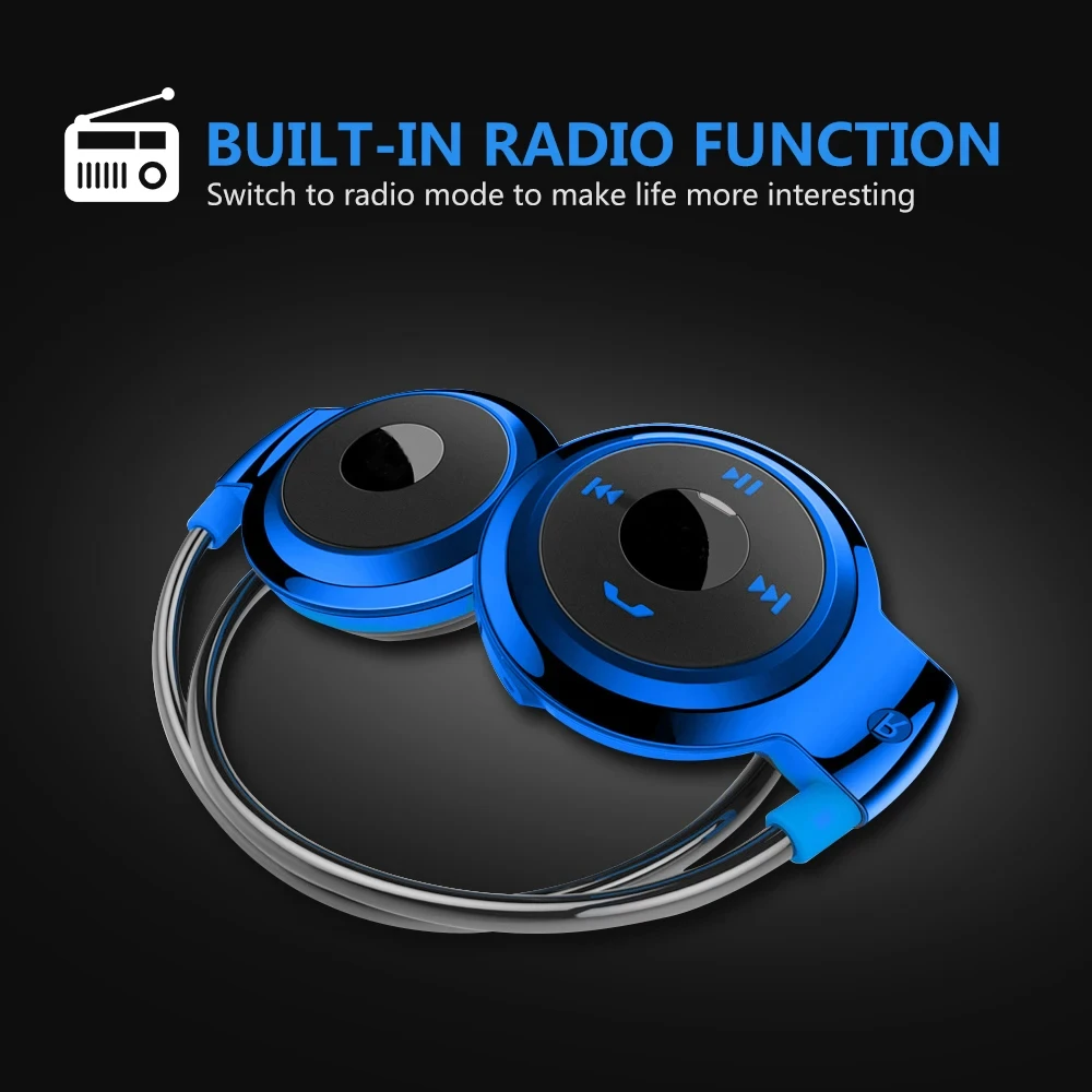 Mini bezprzewodowy odtwarzacz muzyczny Bluetooth Słuchawki stereo Redukcja szumów Sportowe słuchawki do biegania Obsługa karty TF Funkcja radia FM