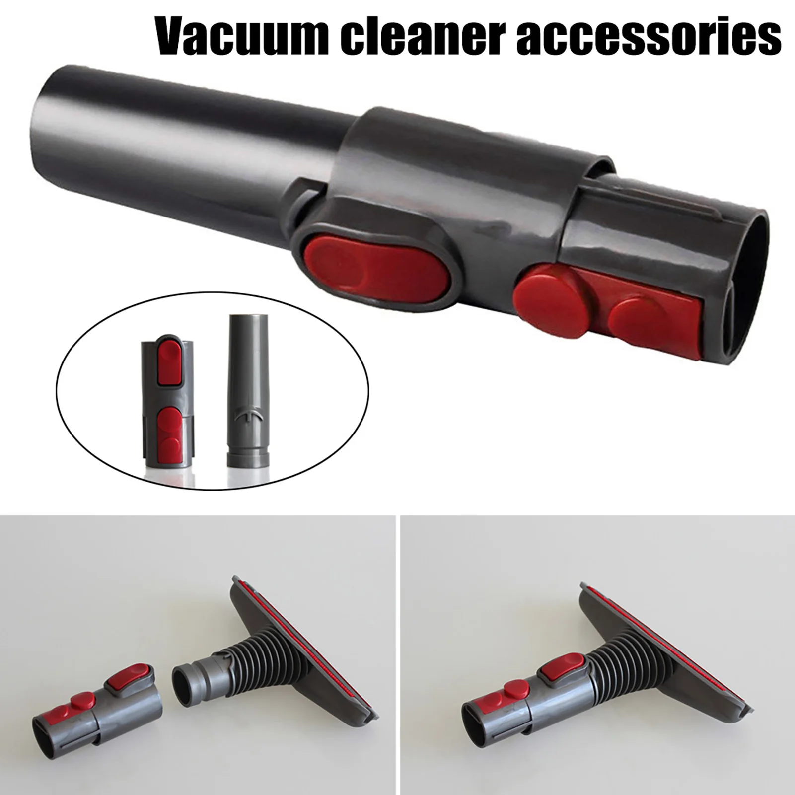 2Pcs Vacuum Cleaner Adapter PP Material for Home Cleaning V7 V8 V10 V11 Converter Head Durable Dust Removal Tool Kit