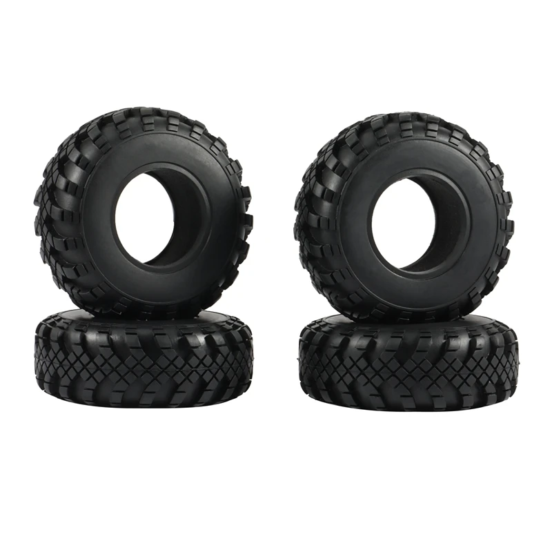 4PCS 130MM 2.2Inch Rubber Wheel Tires Tyre For 1/10 RC Crawler Car Axial SCX10 90046 RR10 Wraith Traxxas TRX4 TRX-6