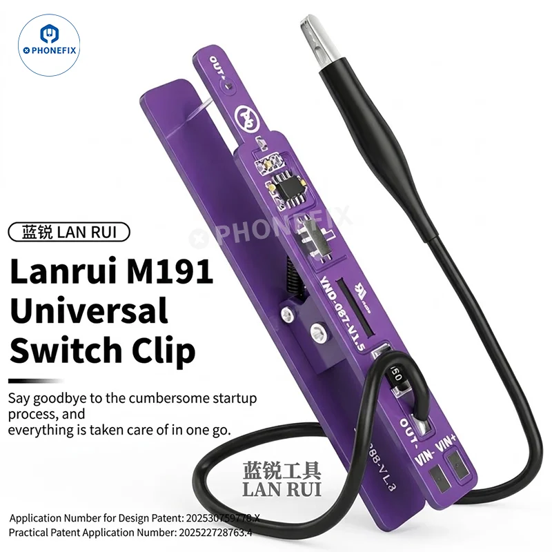 

LANRUI M191 Universal Switch Clip for iPhone Android Mobile Phone Motherboard Battery Power-On Current Test Leakage detection