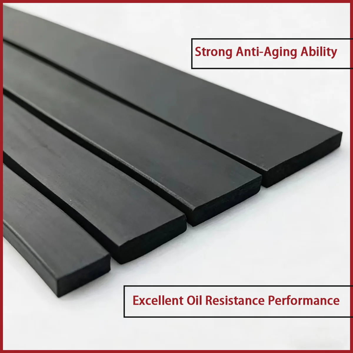 Size 3x10mm -30x40mm black nitrile rubber sealing strip for automobiles, machinery, pipelines, etc