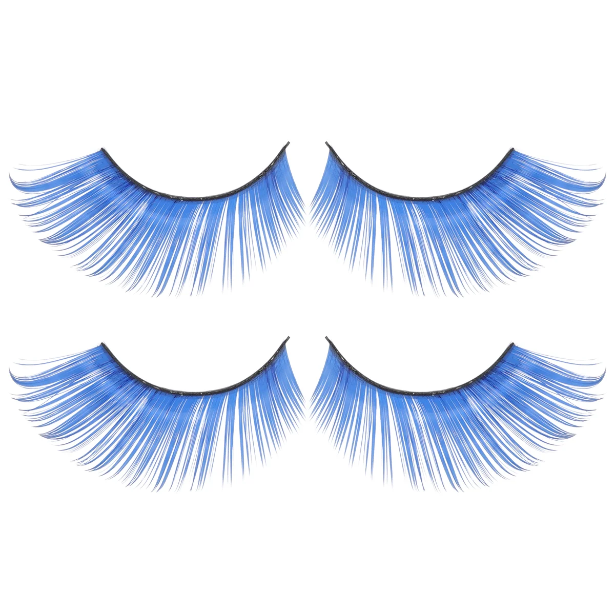 

2 Pairs Blue Long Eyelashes Party Fake Women Performance Halloween False Cosplay