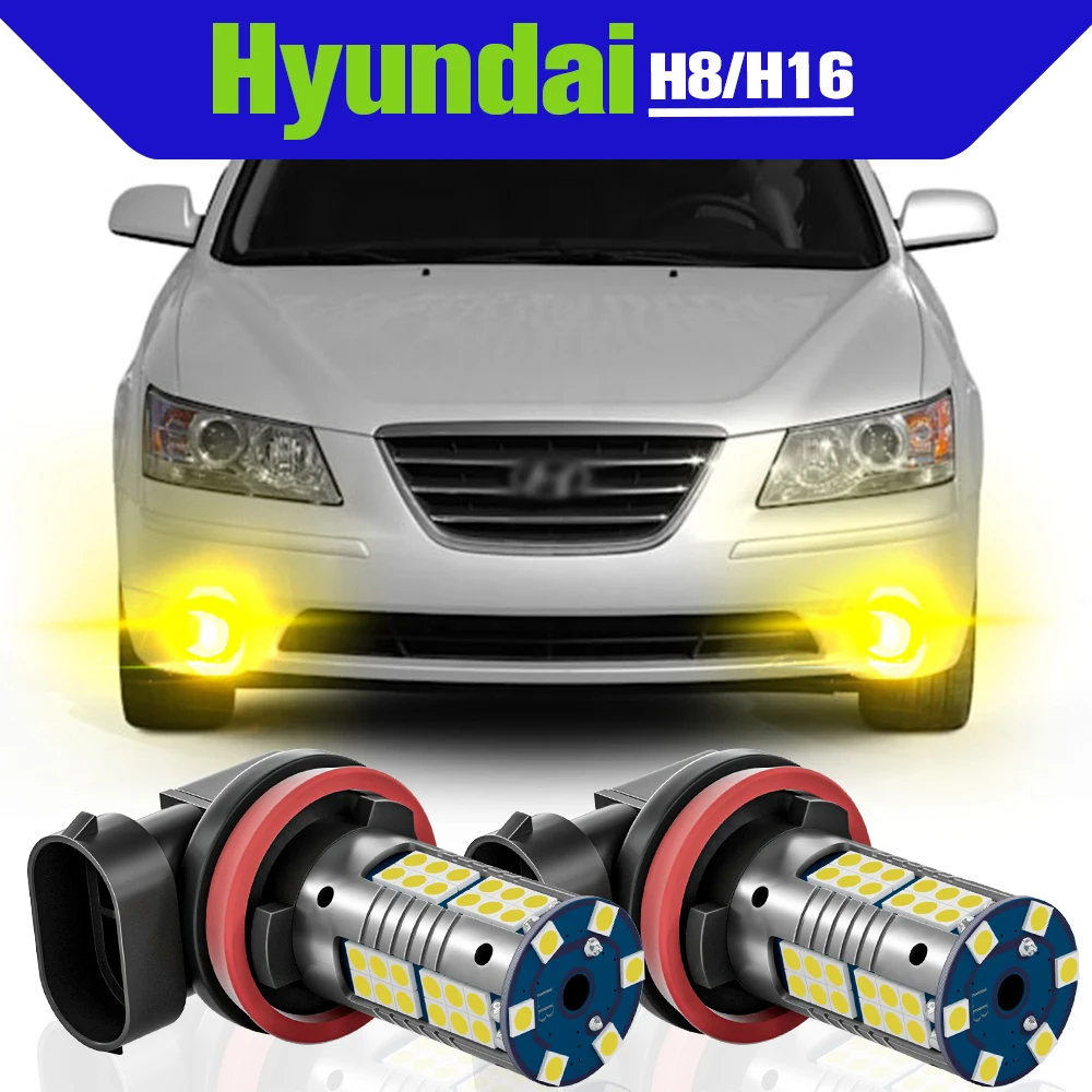 

Fog Light Accessories 2x LED H8 Lamp For Hyundai Sonata Santa Fe Tucson 2016-2018 Azera Genesis Coupe Equus Kona 2018-2019