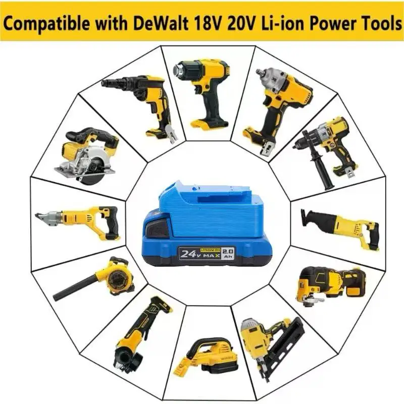 Batteries Converter Adapter For Kobalt 24v To For Dewalt/Bauer/Craftsman/RIDGID/Milwaukee Tools (without battery and tools)