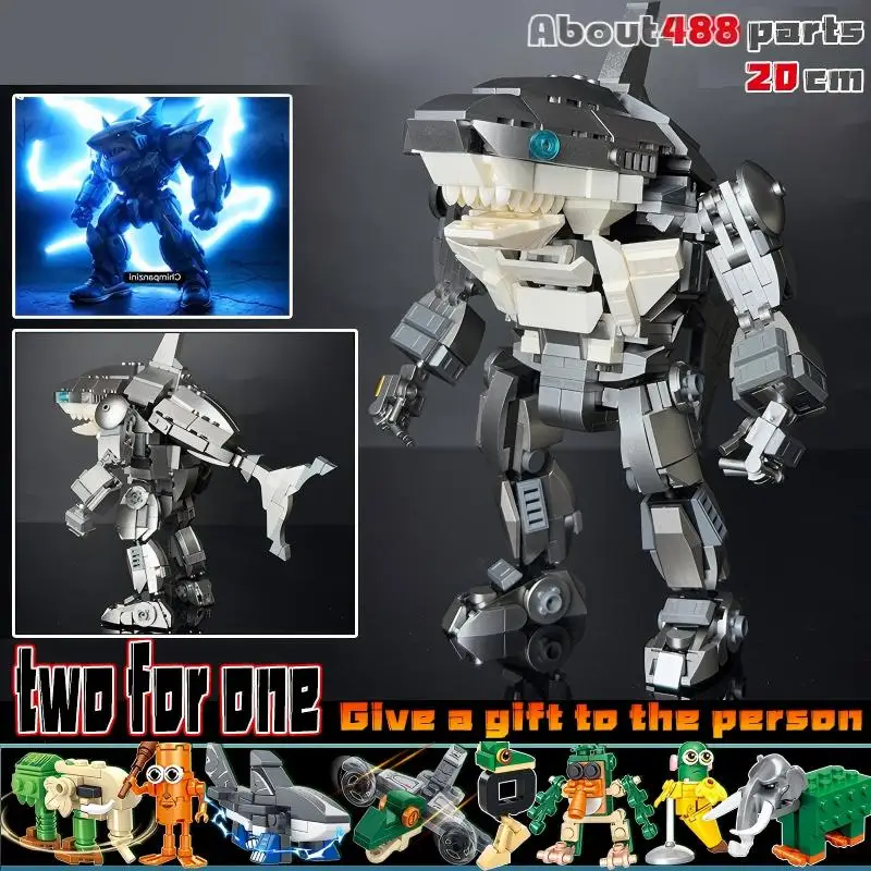 مجموعة مكعبات بناء شخصيات غريبة الأطوار - ألعاب شخصيات تونغ وتراالا لرواية القصص الإبداعية، هدية تعليمية ممتعة للأطفال