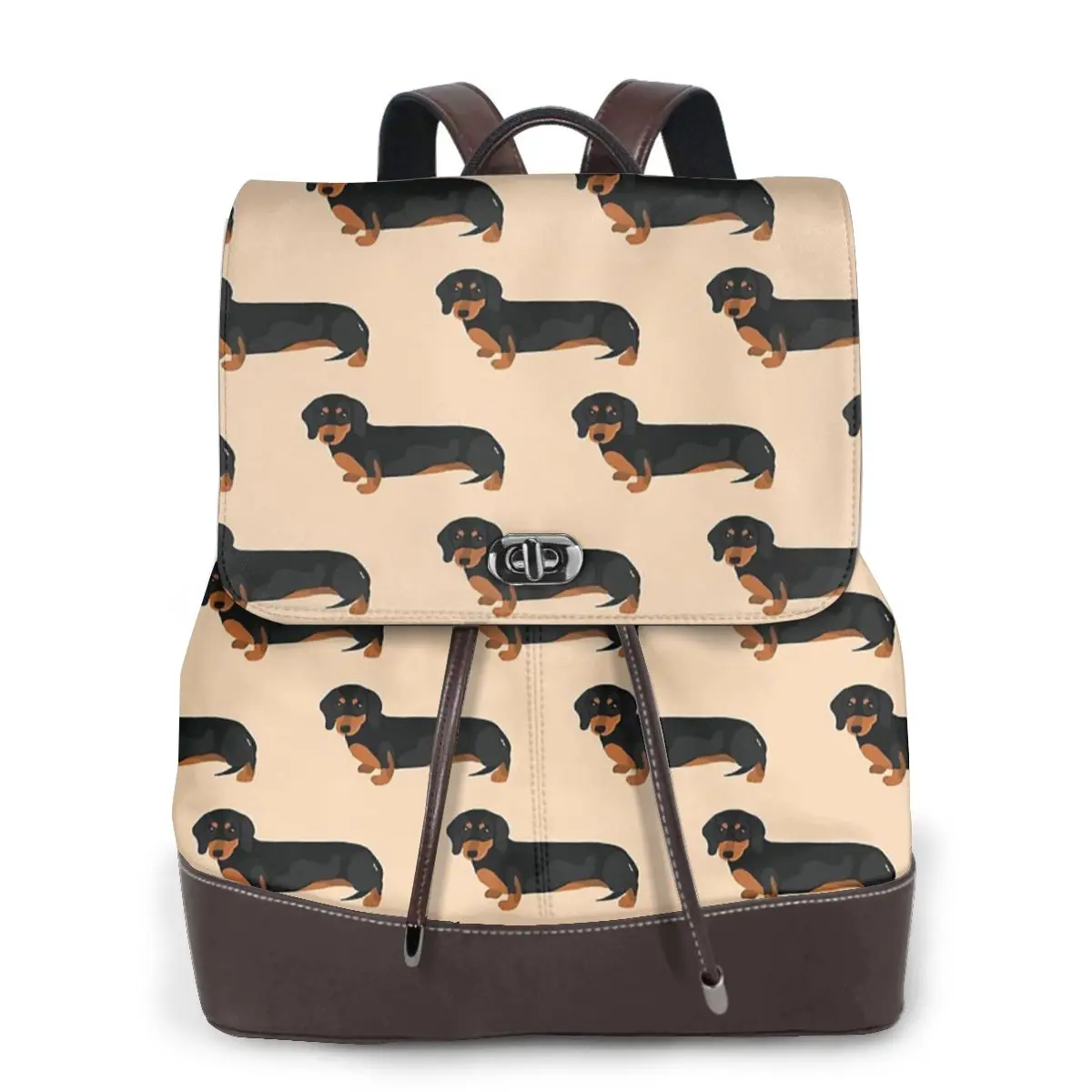 Sausage Dog Lovers Bookbag School Student Bags Hiking Travel Daypack for Women Fashion Derma Backpack