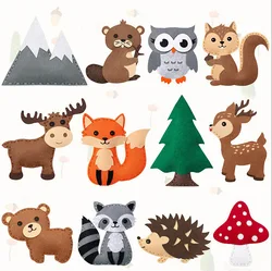 DIY Sewing Felt Set Plush Animal Art Set Children's Home Parent Child Interactive Sewing Set Felt Toy Dinosaur Set