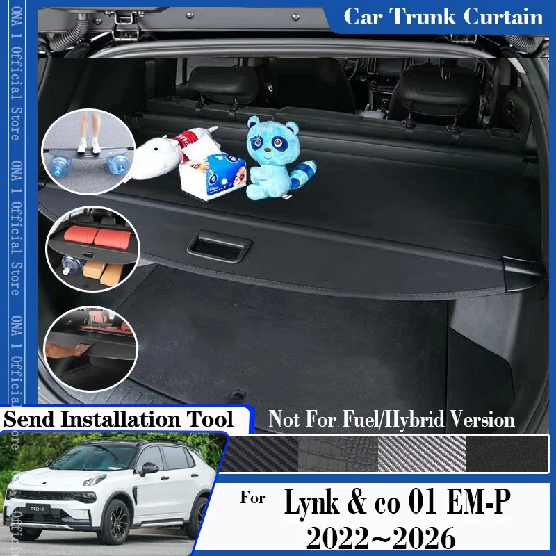 

Car Trunk Curtain Covers For Lynk & co 01 EM-P 2022 2023 2024 2025 2026 Retractable Rack Partition Shade Auto InterioAccessories