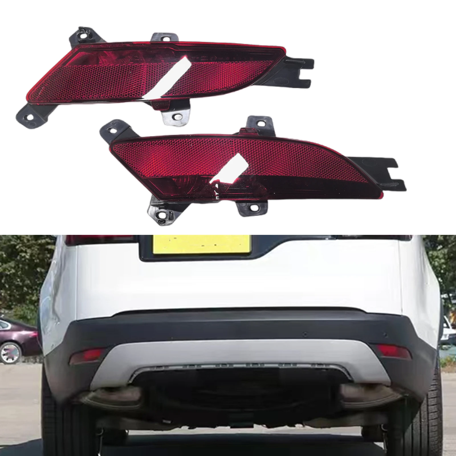 For Land Rover Discovery 5 2017-2024 LR144906 LR144907 Rear Bumper Reflector Tail Brake Lamp Turn Signal Reflective Light