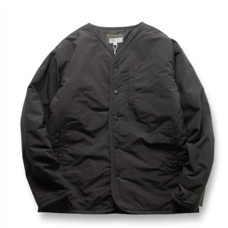 Retro Jaet with Button V-Ne Waterproof Workwear Layering Men's Coat