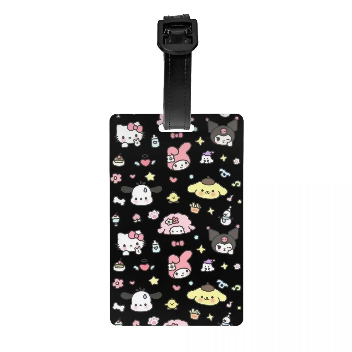 Hello Kitty Pochacco Pom Pom Purin Melody Luggage Tag Cute Cartoon Suitcase Baggage Privacy Cover Name ID Card