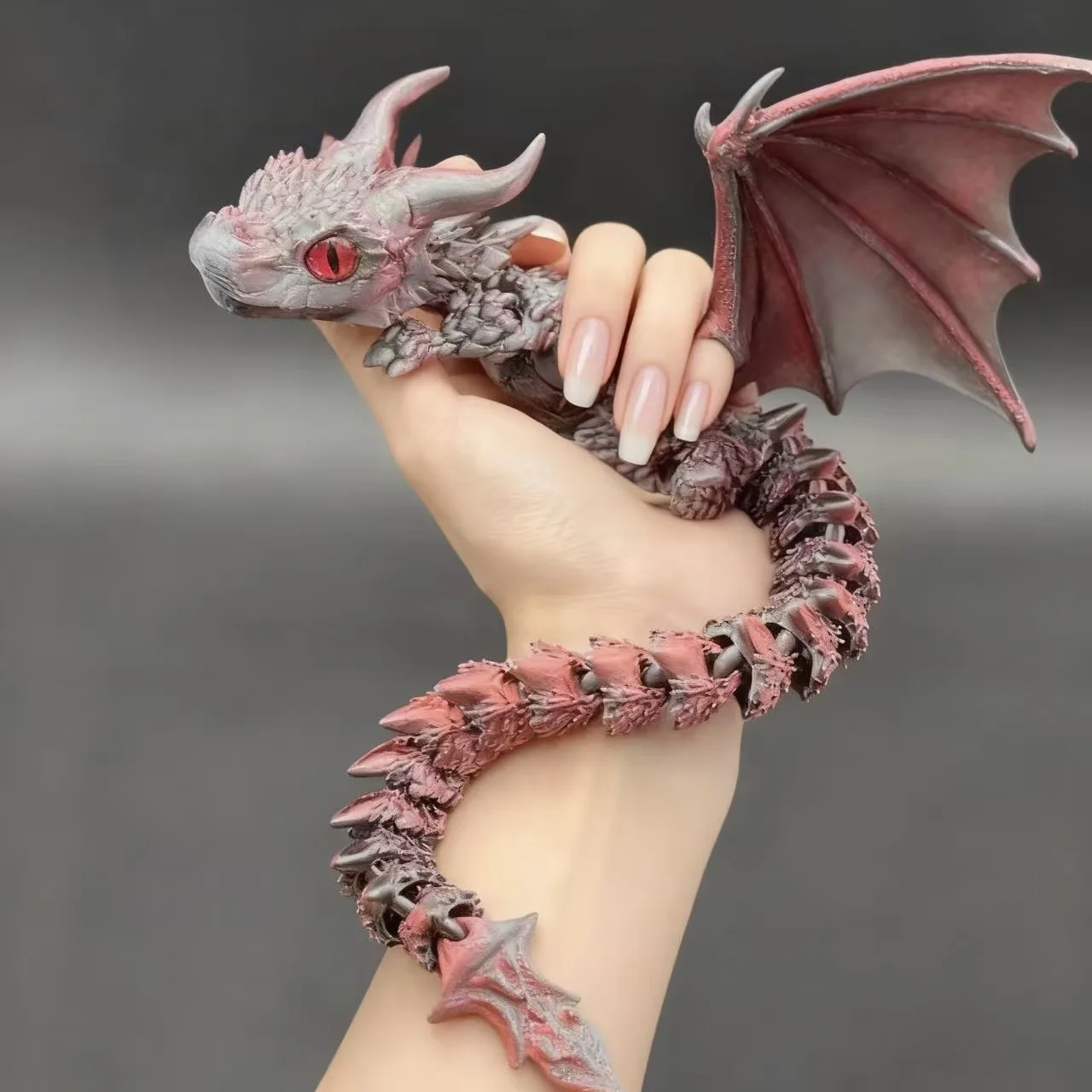 2026 Neuer Bestseller 3D-Gedrucktes Großes Horn-Drachen-Modell Spielzeug mit Beweglichen Gelenken Actionfigur Partydekoration Handwerksgeschenk Großhandel – Detail 11