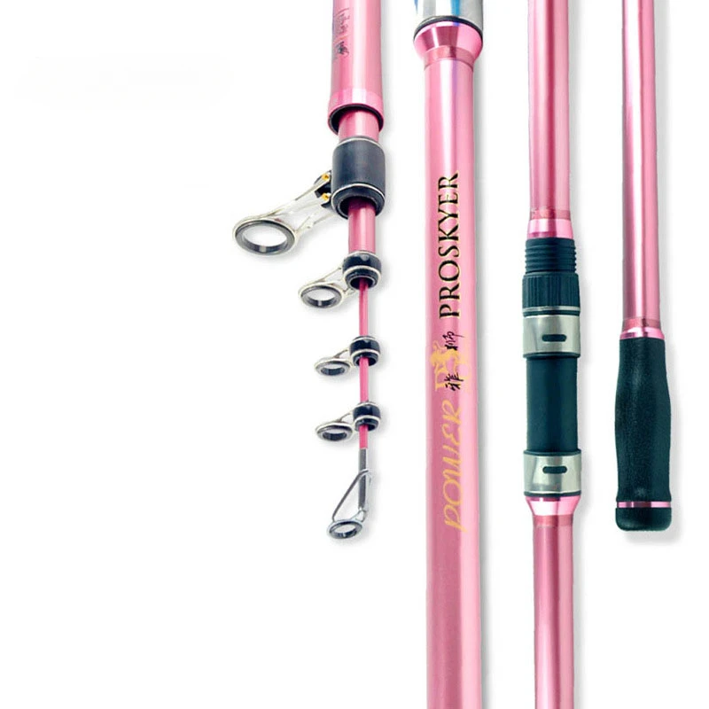 

RYOBI 4 Section Full Fuji Guide Ring Pink Power Proskyer High Carbon Spinning Fishing Rod Telescopic Sea Rod